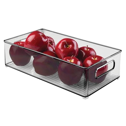 Amazon Com Mdesign Large Stackable Kitchen Storage Organizer Bin