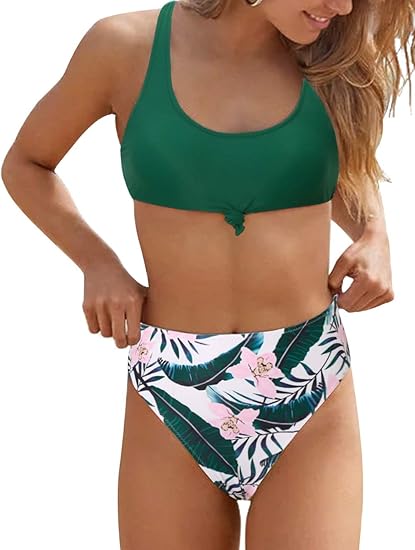 striped bathing suit two piece