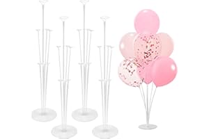 LBNZC Balloon Stand Kit - 4 Sets with Balloon Sticks, Stands for Table & Floor, Archer with Base for Parties & Decorations