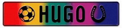 Geprägtes Nummernschild zum Selbstgestalten ? Witterungsbeständig ? Vielfarbig ? Ideale Geschenkidee | Individuelles Namenssc