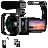 ORDRO AX65 4K Camcorder 12x Optical Zoom w/32G Card Wide Angle Lens, Mic | 3.5" IPS Touch Screen, 100x Digital Zoom, WIFI Camcorder, Vlogging Camera for YouTube