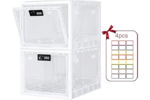 Lalifebuss Combination Lock Boxes for Personal Items, Lockable Storage Box for Office Locker/School/Medicine/Snacks/Phone Jail/Electronic/Home (2 Pack/White)