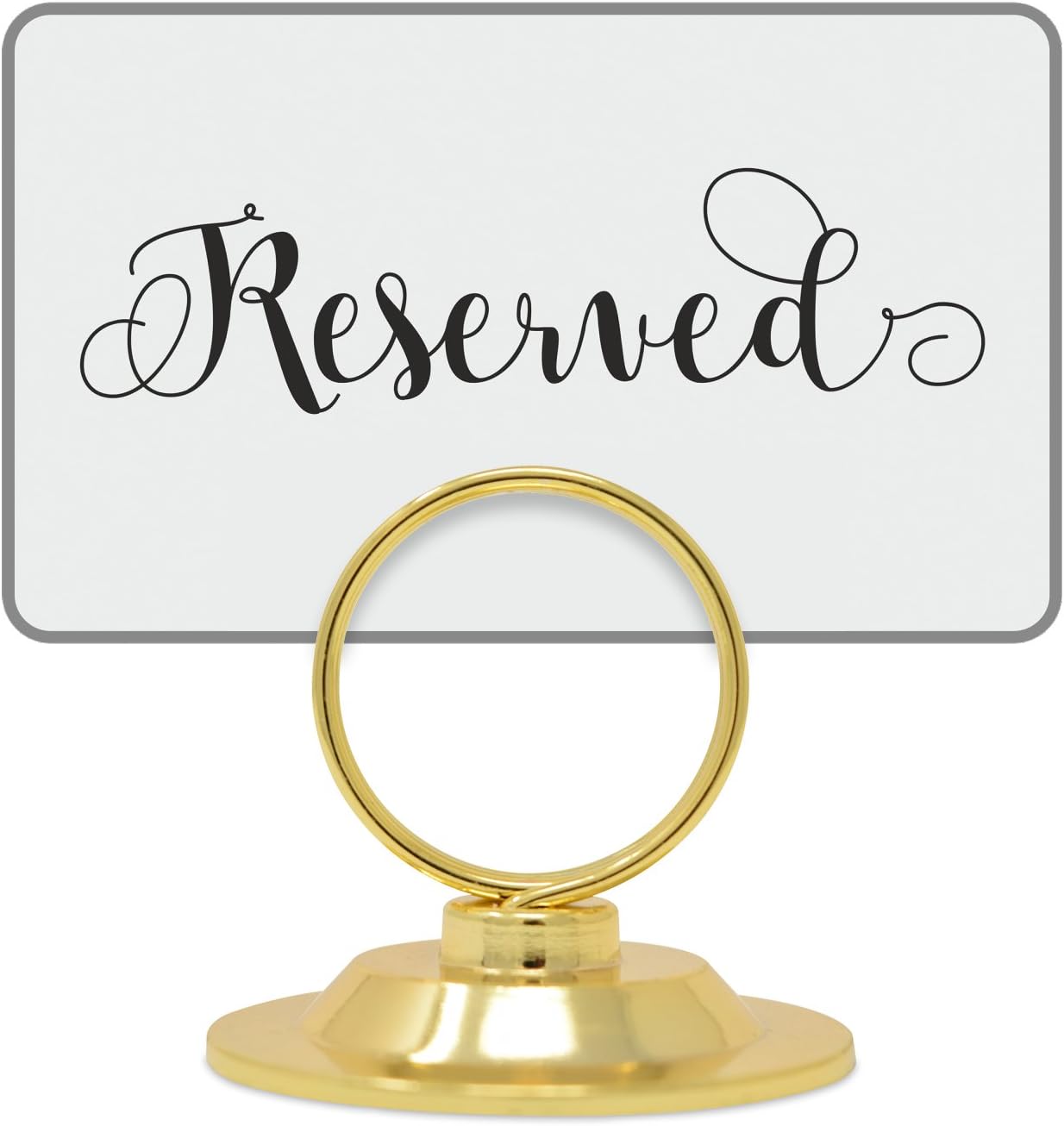 Gray Bunny Place Card Holder, 12 Pack, Gold, Table Cardholder Tabletop Menu Holder Harp-Clip Number Holder Recipe Holder Reserved Card Holder, for Restaurants, Weddings, Banquets: Home & Kitchen