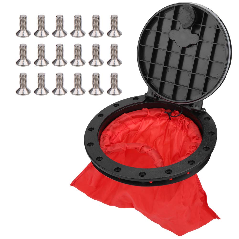 Keenso Kayak Hatch Cover, 6in/8in Round Circular Type Lid Kayak Hatch Deck Kayak Sealing Waterproof Hatch Cover with Storage Bag(8 inch) boating