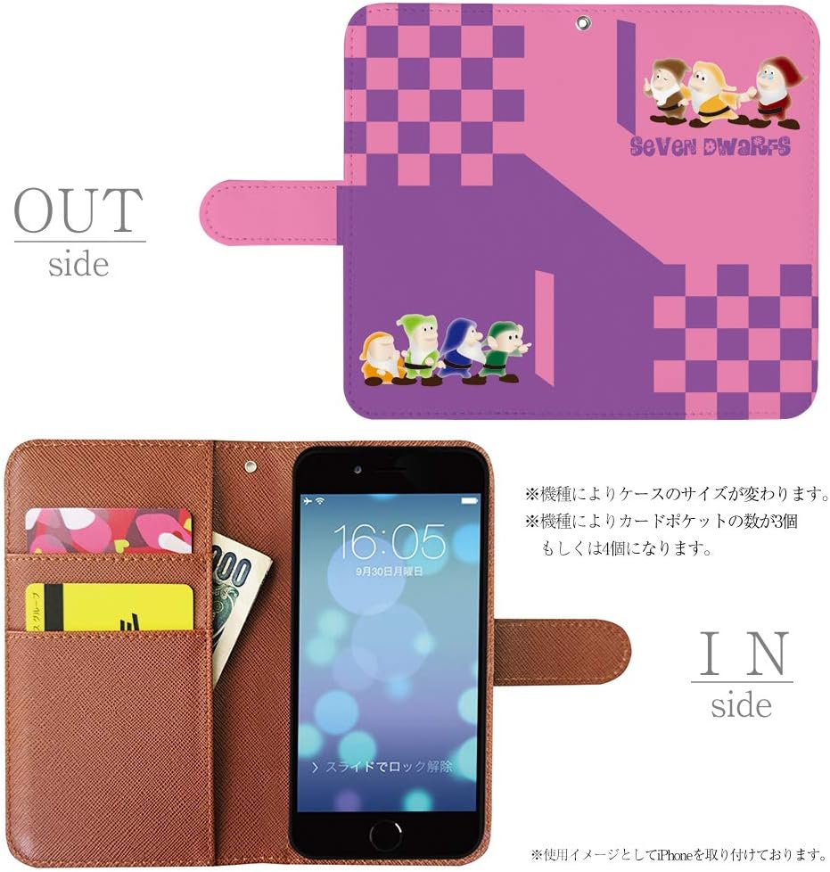 Amazon Co Jp Disney Mobile On Docomo Sh 05f ケース 手帳型 携帯ケース 七人の小人 ピンク 白雪姫 しらゆき おしゃれ ディズニー モバイル スマホケース 携帯カバー Sh05f 七人のこびと カメラレンズ全面保護 カード収納付き 全機種対応 T0127 家電 カメラ