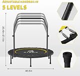 CLORIS 40/48 Inch Foldable Fitness Trampoline with Adjustable Handle 400-450LBS view 2