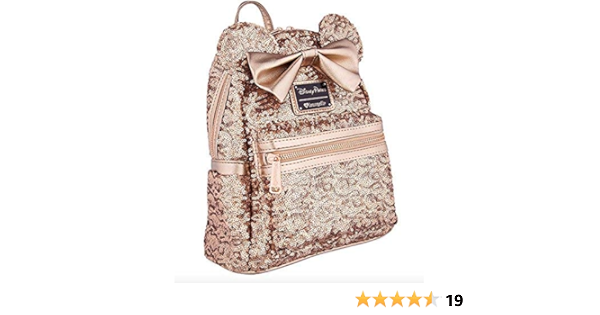 rose gold sequin mickey backpack