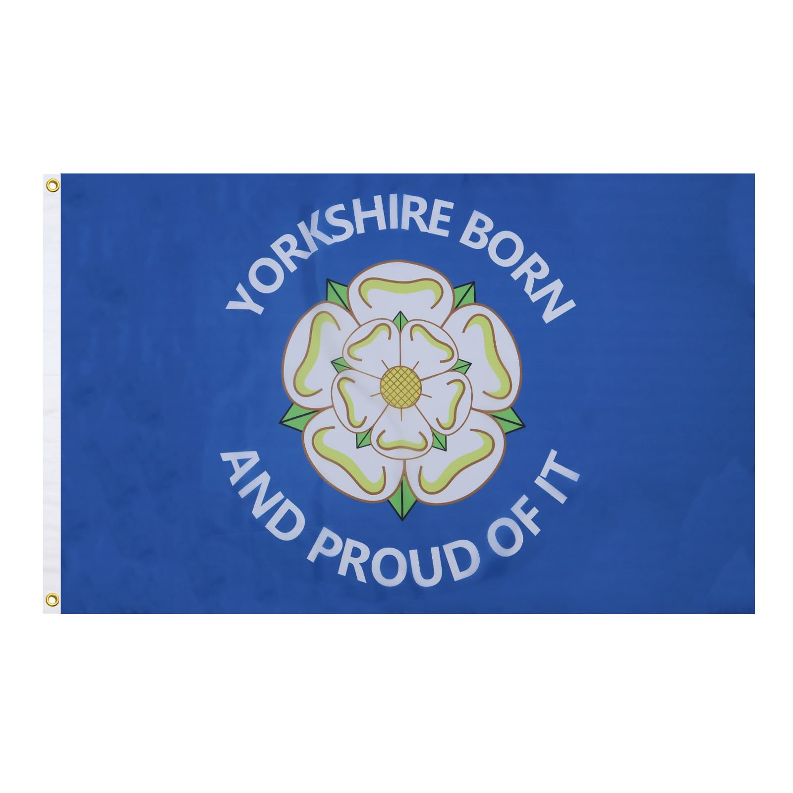 AZ FLAG - Yorkshire Born And Proud Of It Flag - 2x3 Ft - 100D Polyester Yorks Banner with Two Metal Grommets - Fade Resistant - Vivid Colors - 2' x 3' Feet - 90x60 Cm