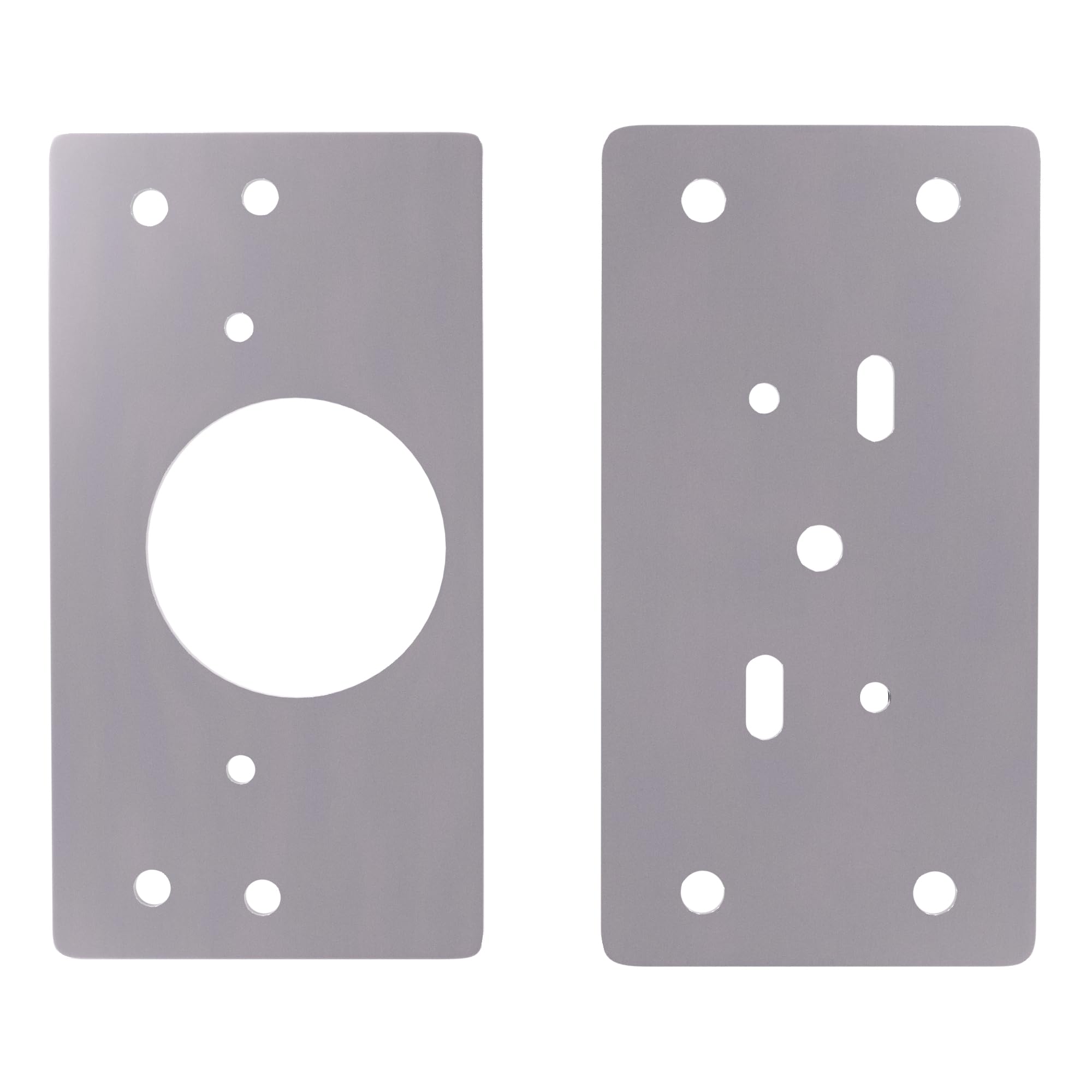 Amig - Hinge Repair Plates | 90 x 45 mm | 35 mm Hole | for Attachment of Cup Hinges | Multiple Holes for Most Hinges | Matte Stainless Steel