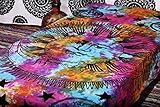Psychedelic Celestial Sun Moon Stars Tie Dye Tapestry, Hippie Hippy Wall Hanging, Indian Tapestry, Sun-moon Tapestry, Celestial Tapestry