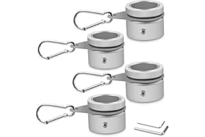 Anovo Flag Pole Rings, Aluminum Alloy Flagpole Rings 360° Rotating Anti Wrap Flag Mounting Ring, Spinning Flag Pole Clips wit