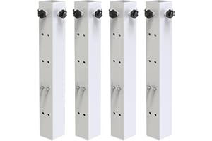 FOROIRON 4 Pack Carbon Steel Dorm Bed Risers 2.3" Diameter Metal Bed Riser Tall Bed Riser for College Dorm Wooden Bed Frame, Table Adjustable Height 3.2", 5.1", 8.1"or 11.2", Supports up to 9,000 lbs