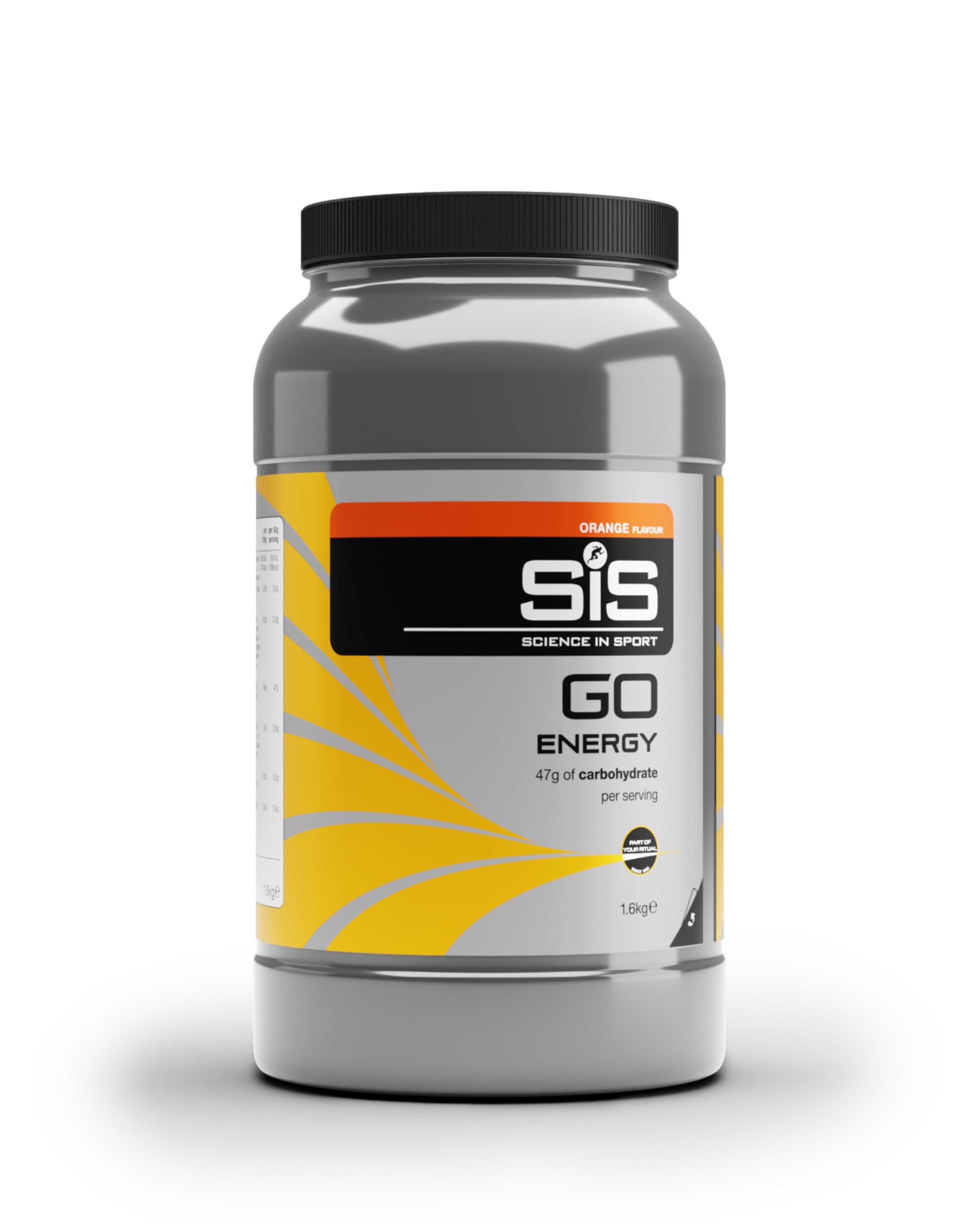Science In Sport GO Energy Powder Energy Drinks, Orange Flavour, 47g of Carbohydrates, 32 Servings Per 1.6kg