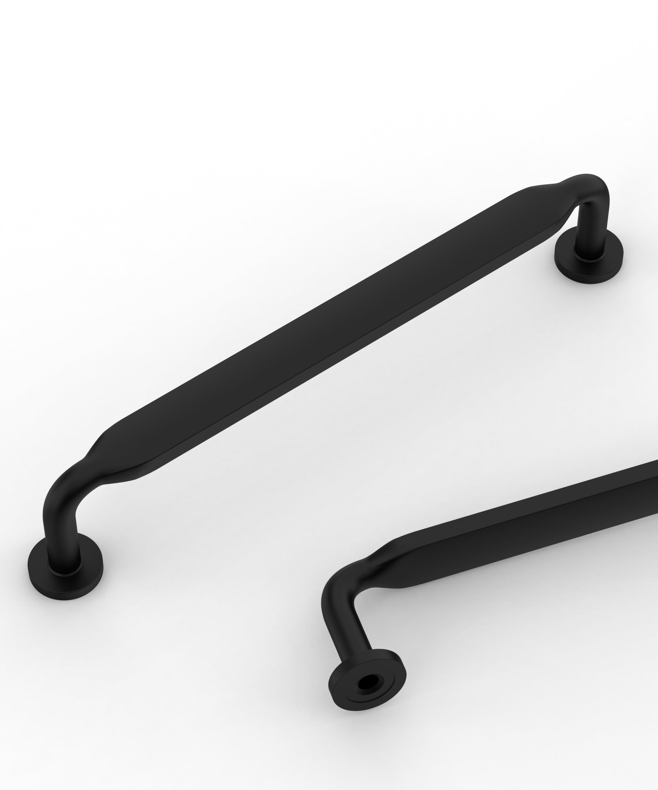 Coinkoly 10 Pack Matte Black Cabinet Handles 128MM Hole Centers - Drawer & Kitchen Cupboard Handles