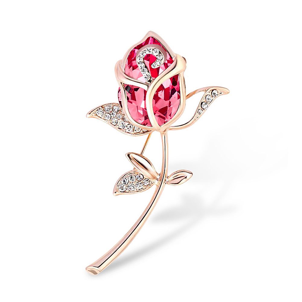 Korliya Rose Flower Brooch and Pin for Women
