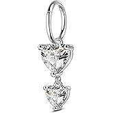 COCHARM Clicker Belly Button Rings 14G Hoop Belly Navel Rings for Women Men Surgical Steel Navel Piercing Jewelry