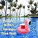 GoFloats Giant Inflatable Flamingo | Includes Bonus Flamingo Drink Float | New for 2018