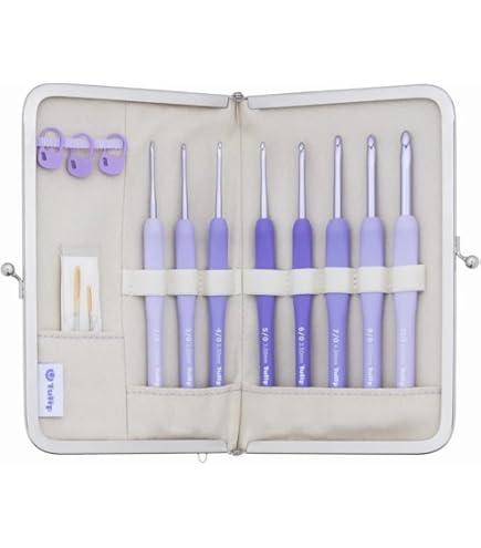 Amazon.com: Tulip TLS-001 ETIMO Pattern Lace Needle Set, Royal Silver