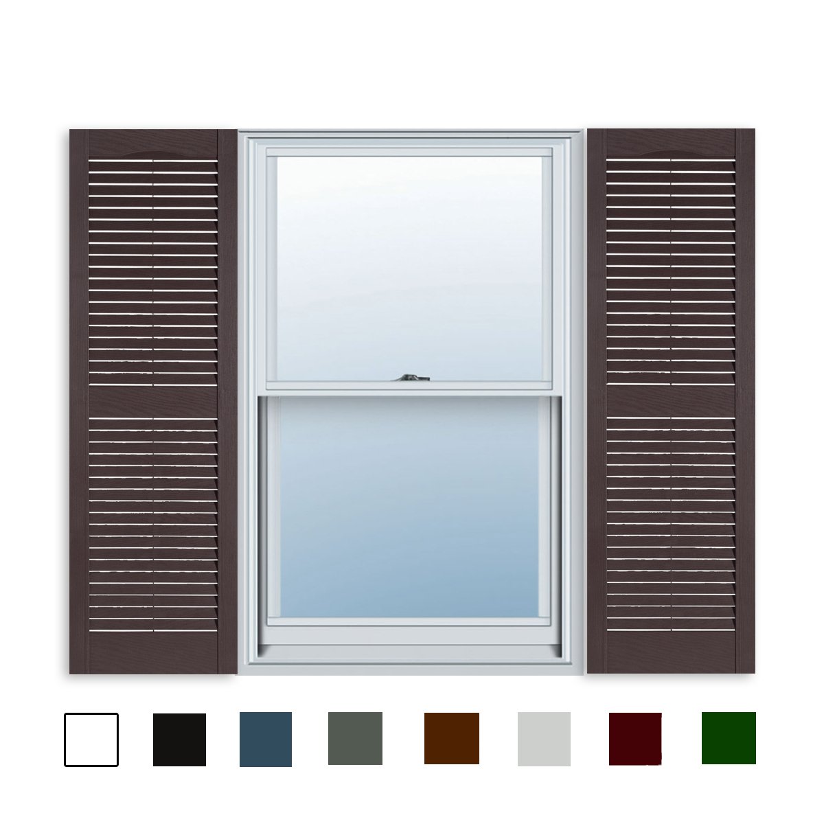 15 Inch x 43 Inch Standard Louver Exterior