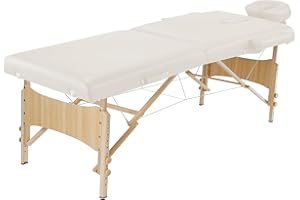 GreenLife® Basic™ 28 Inches Width Height Adjustable Portable 2 Fold Massage Reiki Facial Table Bed with Free Carrying Bag & H