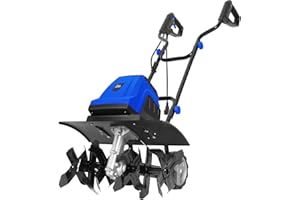 BILT HARD 18 Inch Electric Tiller Cultivator, Corded 15 Amp 6 Steel Tines Tillers for Gardening, Garden Rototiller for Soil Digging with Adjustable Wheels