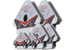 GUTI-MORE GUTIMORE Welding Magnets 25LB&55LB&75LB 6Pcs Welding Magnet Set, Magnetic Welding Holder, Holding Power Welding Accessories