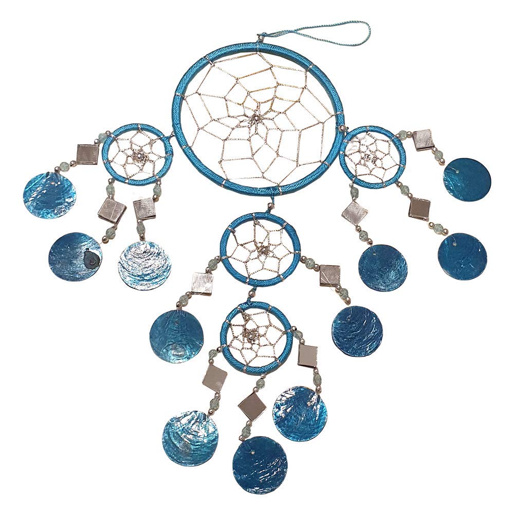 Vie Naturals Capiz Dream Catcher 12 Cm (Blue)