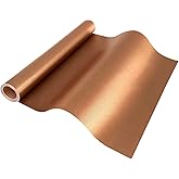 BBQ Grill Mat Roll, Cut to Size Grill Mats for Outdoor, Non-stick Accessories for Gas, Charcoal, Electric Grill, 15.75IN x 10 FT(Copper)