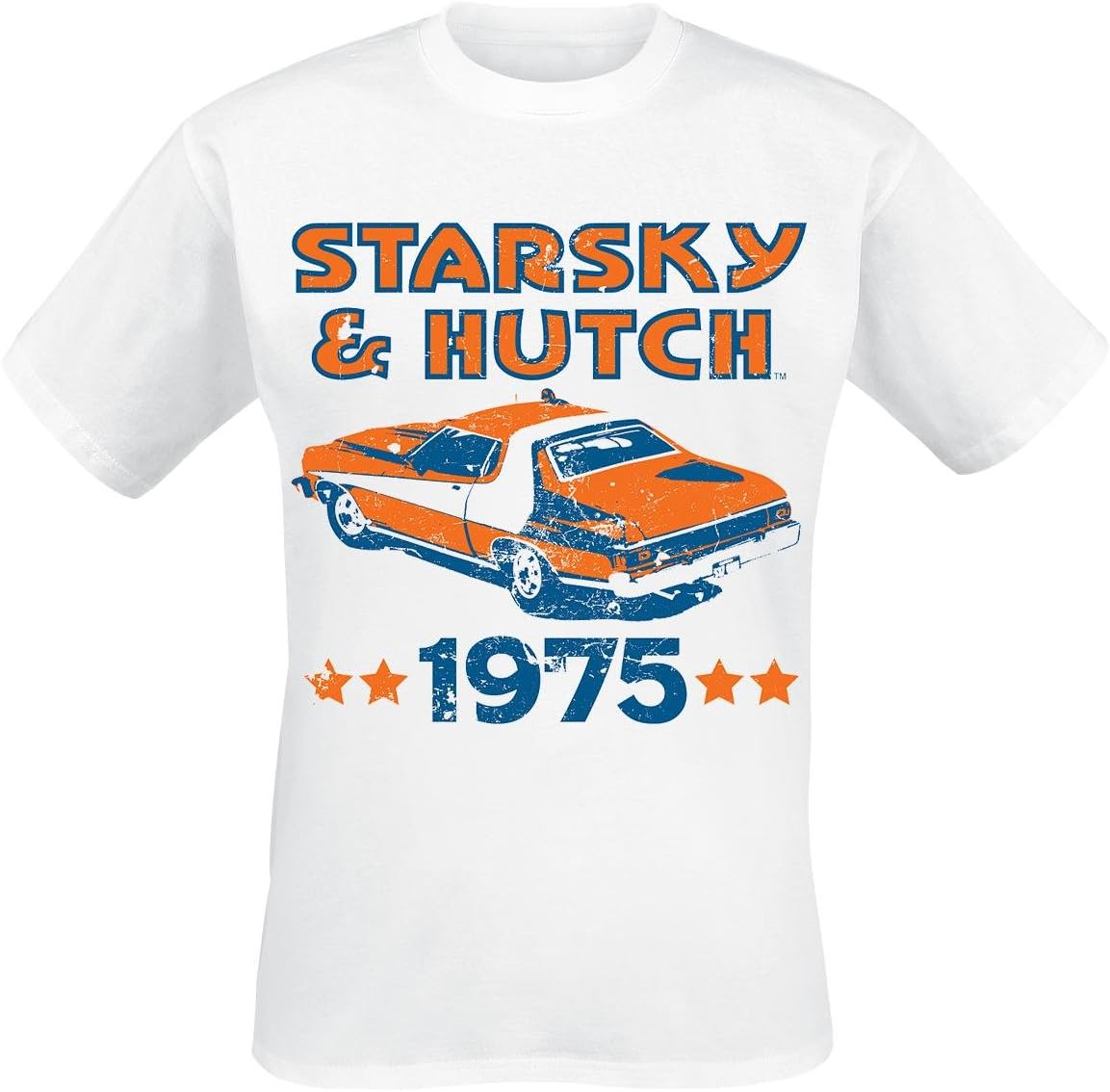 Starsky & Hutch T Shirt 1975 Official Mens White