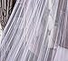 Round Hoop Double Lace Princess Bed Canopy Mosquito Netting Fit Crib Twin Full Queen White