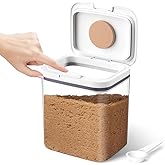 Moryimi Brown Sugar Container Airtight, 2 Quart Brown Sugar Keeper Storage Container with Spoon