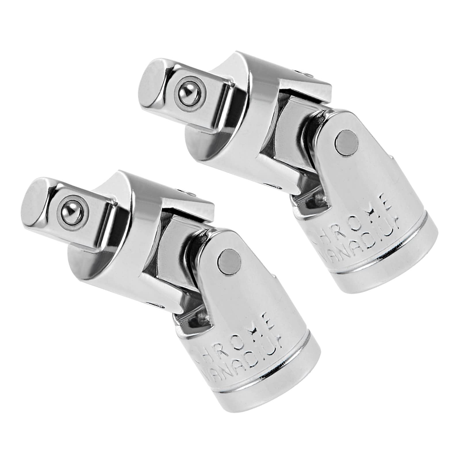 Kozelo 2pcs Universal Joint Socket Adapter - [1/4 Inch Drive] CR-V Steel for Access Fasteners at Angle Use