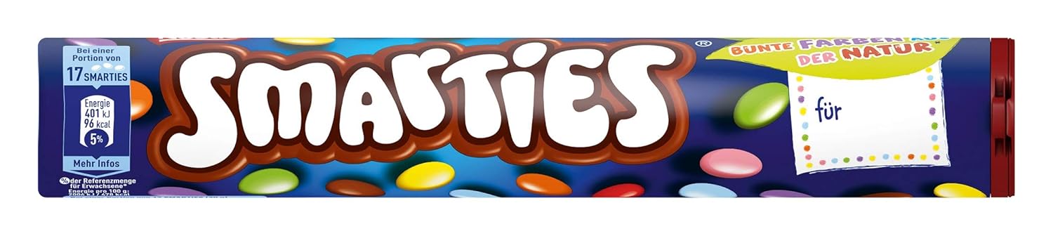 Nestle Smarties Riesenrolle Bunte Schokolinsen Ideal Fur Kindergeburtstage Ohne Kunstliche Farbstoffe Grosspackung Fur Kleine Naschkatzen 20er 20 X 130g Amazon De Lebensmittel Getranke