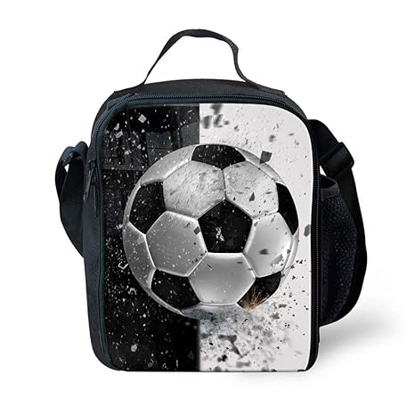football lunch bag and bottle