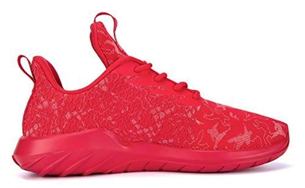 Soulsfeng Men Women Unisex Casual Fashion Sneakers Glow in Dark Running Shoes (Men US7=EUR40=25CM, Red (Fabric Lining))