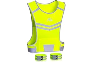 GOXRUNX Reflective Running Vest Gear Cycling Motorcycle Reflective Vest,High Visibility Night Running Safety Vest