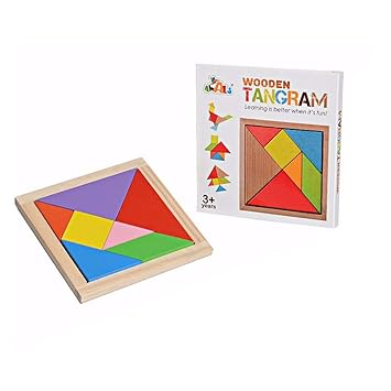 Archana Creations Children Mental Development Tangram Magic Wooden Jigsaw Puzzle Educational Toys for Kids