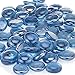 Dashington Flat Light Blue Marbles, Pebbles (5 Pound Bag/80oz) for Vase Filler, Table Scatter, Aquarium Decor, Gems