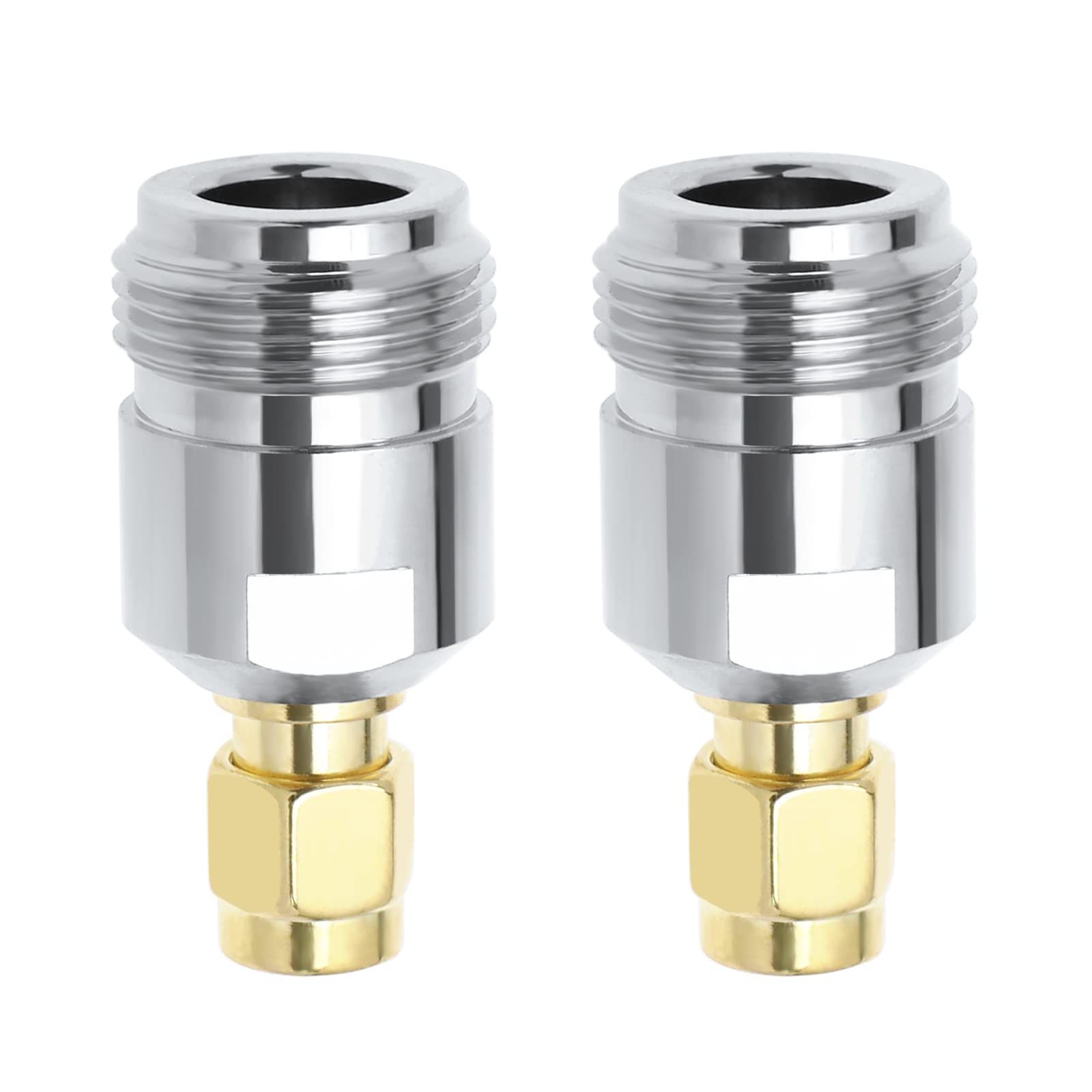 eMagTech 2Pcs N-type Female to SMA Male RF Coax Adapter Replacement N to SMA Coaxial Connector Accessories for Antenna Coaxial Cable Radio Scanner