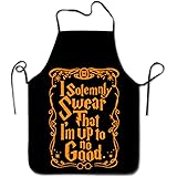 SARA NELL Cooking Kitchen Chef Apron Funny Bib Aprons for Women Men - I am Up to No Good I Solemnly Swear That