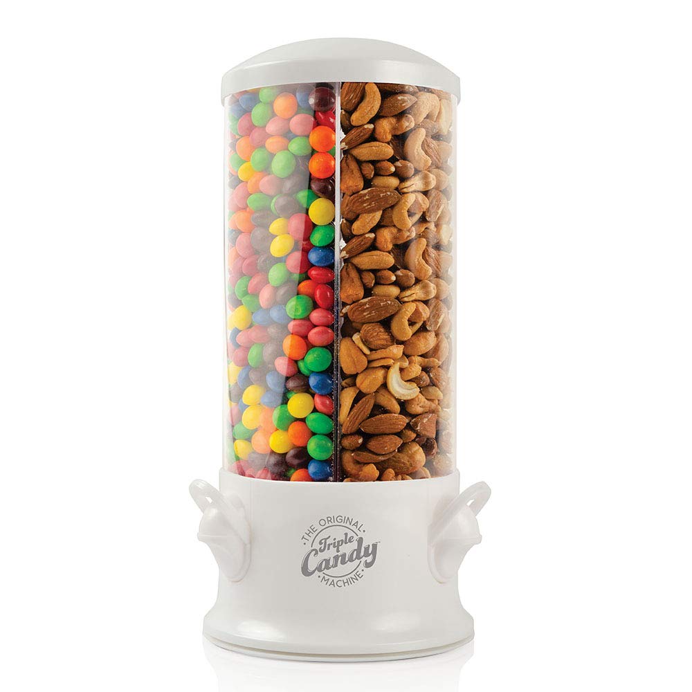 Photo 1 of Handy Gourmet Original Triple Candy Machine-Fun Candy & Nut Dispenser-New & Improved (Pearl White), Standard (JB8450PWHI)