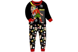 THOMBASE Kids Boys Football Soccer Pajamas Set T-shirt + Pant Pjs Set Children Outfits Sleepwears