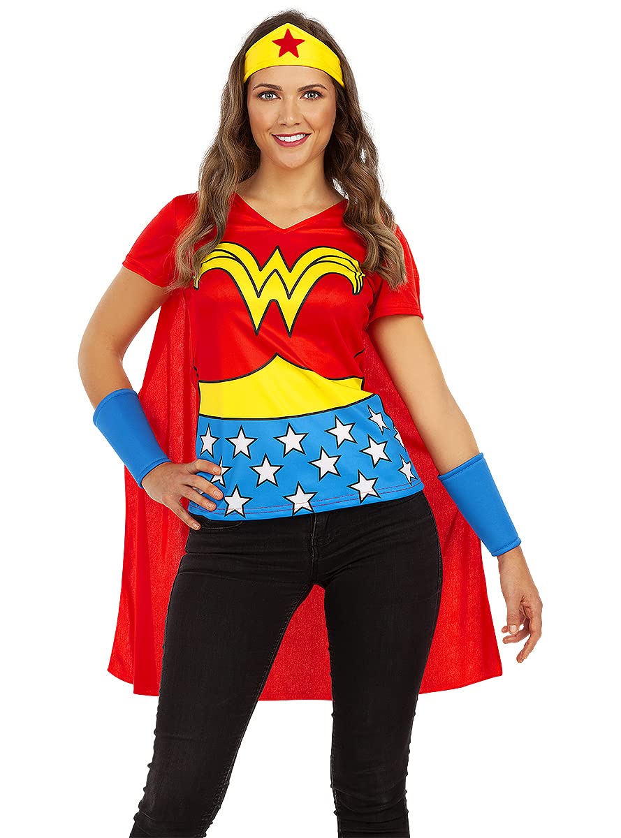 Funidelia | Wonder Woman kit OFFICIAL for woman Superheroes, DC Comics, Justice League - Costumes for adults, accessory fancy dress & props for Halloween, carnival & parties - Size XS