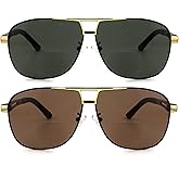Oversized Classic Sunglasses,Command Aviator Metal Reading Glasses For Men and Women