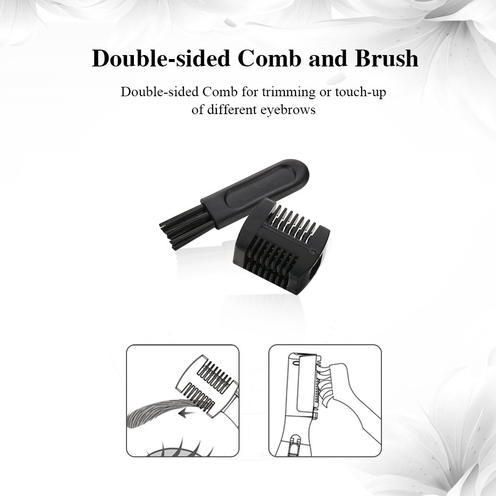 TOUCHBeauty Advanced Precision Eyebrow Trimmer with Adjustable Blade Head, Battery Powered Mini Facial Shaver TB-898