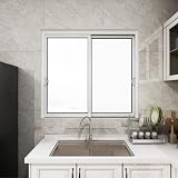 FILMGOO Blackout Window Film Privacy 100% Light Blocking 44.5x200cm White view 7