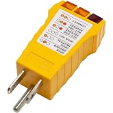 Outlet Tester with Electrical Receptacle Test,Socket Tester for North American Outlets (Yellow)