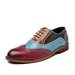 HuitJours Men Oxford Gatsby Lace up Dress Shoes