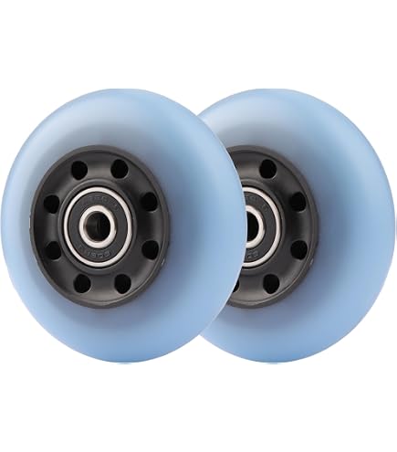 White Wheel Red Hub 76 mm Wheels for the Razor Crazy Cart (V1 - 6) (Set