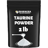 Essencea Taurine Powder 2lb Pure Bulk Ingredients | 100% Taurine Powder | Premium Quality Supplement (32 Ounces) [Packaging May Vary]
